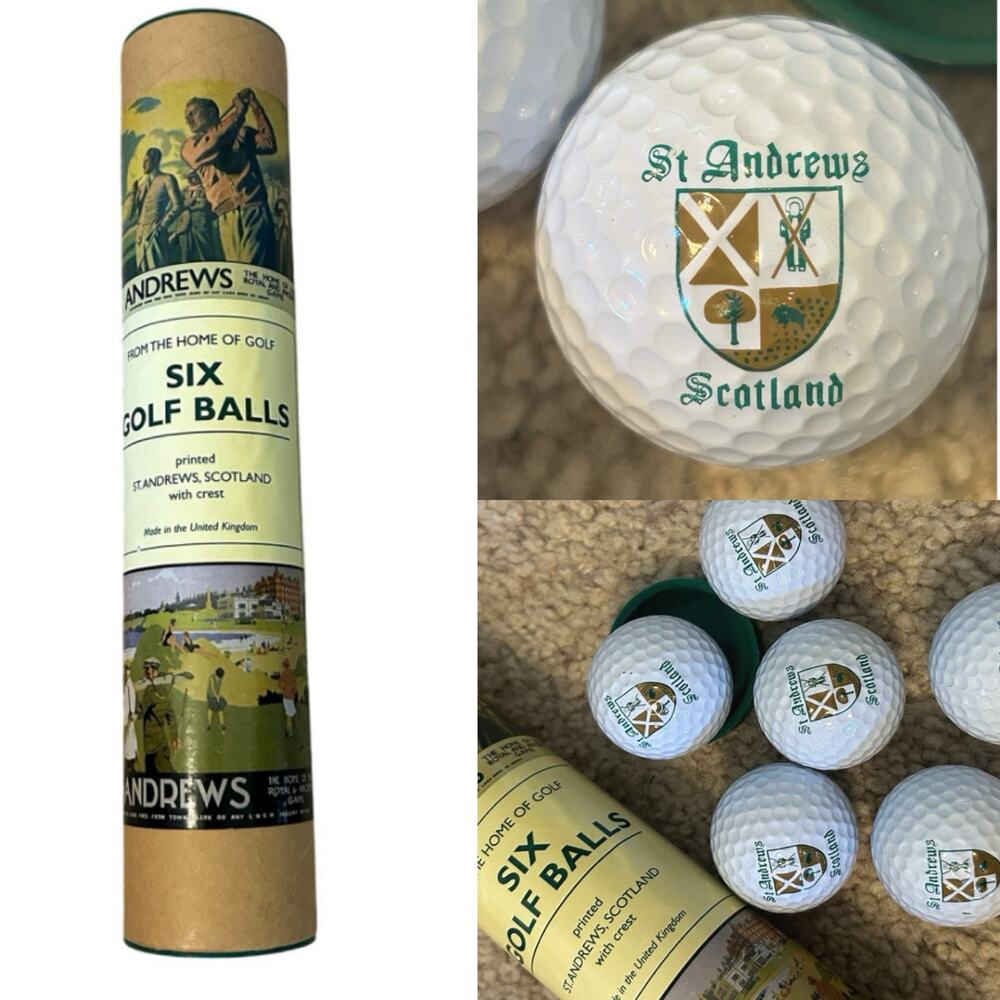 Vintage St. Andrews Scotland Golf Ball Souvenir Gift Crest Golf Balls Made in UK